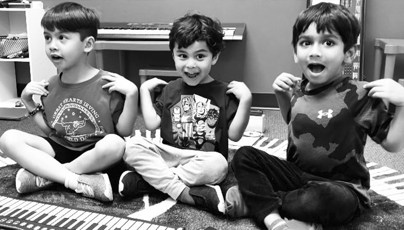 Little Boy Playing Keyboard
